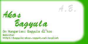 akos bagyula business card
